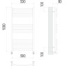 Полотенцесушитель TERMINUS Палермо П13 500х1000 4670078530769